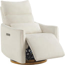 CHITA Swivel Rocker Recliner Chair, Power Nursery Glider Recliner, Nursery Rocking Chair with Adjustable Power Headrest, FSC Certified, Solid Wood Base, Cream by TinyTreasures Baby Boutique