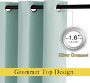 NICETOWN Seafoam Green Curtains 2 Panels 84 inches Long - Grommet Blackout Thermal Insulated Room Darkening Sound Reducing Window Drapes for Living Room/Bedroom, W52 x L84 by TinyTreasures Baby Boutique