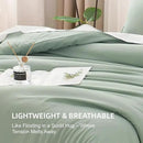 Litanika Oversized King Comforter Set 120x98, 3 Pieces Sage Green Lightweight Solid Bedding Set, All Season Fluffy Bed Set Quilt Blanket (1 Comforter & 2 Pillowcases) by CozyNest Decor