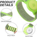 Kids Wristband Protective Case Compatible with Apple AirTag, Adjustable Nylon Bracelet for Air Tag GPS Tracker Holder with Anti Lost Watchband for Toddler Child Kids (Green+Blue) by TinyTreasures Baby Boutique