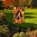 Briarwood Lane Fall Leaves Monogram Letter A Garden Flag by GreenHaven Gardens