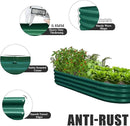 2 Pack 6x3x1FT Galvanized Raised Garden Bed Kit Oval Metal Ground Planter Box Outdoor Bottomless Planter Raised Beds for Vegetables Flowers Herbs Fruits, Green by CozyNest Decor