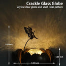 MUMTOP Solar Lights Fairy Garden Decor, Waterproof Metal Solar Lanterns Outdoor Crackle Globe Glass Lotus Flower Table Lamp for for Patio Pathway Yard Balcony Garden Decorations by GreenHaven Gardens
