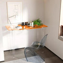 Acrylic Desk, Modern Study Table for Home Office - Extended Surface Multi-Purpose Console & Entryway Table, Sturdy Lightweight Design (42.5-inch, Orange) by CozyNest Decor