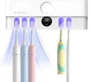 Electric Toothbrush Holder and Cleaner Auto Cleaning and Drying Toothbrushs in Circle Wall Mounted for Bathroom Accessory Auto Open/Close Cover Rechargeable Home Gadgets by CozyNest Decor