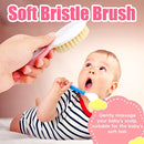 Baby Hair Brush and Comb Set, 4Pcs Baby Soft Bristles Brush Cradle Cap Brush Hair Comb for Newborns Toddlers Boys Girls (Pink) by TinyTreasures Baby Boutique
