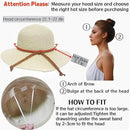 Beach Sun Straw Hats for Women, Summer Sun Protection Foldable Packable Wide Brim Hat by GreenHaven Gardens