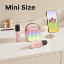 YLL Mini Karaoke Machine for Kids Adults, Portable Bluetooth Speaker with 2 Wireless Microphones, TOP Birthday Gifts Toys for Girls Ages 3, 4, 5, 6, 7, 8, 9,10,11,12+ Years Old Toddler (Lightpink) by TinyTreasures Baby Boutique