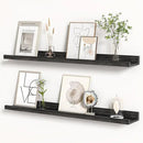 Floating Shelves for Wall, Picture Ledge Shelf 36 Inch Solid Wood Set of 2, Rustic Wall Shelves with Lip, Kids Bookshelf, Photo & Picture Live Edge Floating Shelves for Bedroom, Living Room, Kitchen by CozyNest Decor