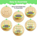 Trampoline for Kids, Upgrade Full Anti-Rust 440lbsToddler Trampoline with Net, Upgraded Ring Legs with Adjustable Gymnastics Bar&Toys, Gifts for Ages 1-8 Boys&Girls by TinyTreasures Baby Boutique