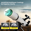 ESAKO Telescope for Adults & Kids, Astronomical Portable 80mm Aperture Beginners Telescope with Phone Adapter, Wireless Remote & Carry Bag by TinyTreasures Baby Boutique
