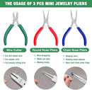 WORKPRO Jewelry Pliers Set, 3 Pack Jewelry Making Tool Kit- Needle Nose Plier/Chain Nose Plier, Round Nose Plier and Wire Cutter for Charm Bracelet, Jewelry Repair, DIY Crafts, Jewelry Making Supplies by TinyTreasures Baby Boutique