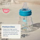 MAM Premium Glass Baby Bottles, Easy Switch Between Breast and Bottle, Feel Good Medium Flow, Newborn Essentials Must Have, 2+ Months, BPA Free, 9oz, Boy, 3pack by TinyTreasures Baby Boutique