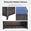 4 Pieces Patio Furniture Sets, Wicker Patio Swivel Glider Chair with Ottomans, Outdoor Furniture Set for Outside Porch, Deck, Balcony, Garden by GreenHaven Gardens