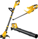 Cordless Hedge Trimmer+String Trimmer+Leaf Blower Combo Compatible with Dewalt 20v Max Battery(Tool Only), Cordless Weed Wacker & Shrub/Bush Trimmer & Electric Leaf Blowers for Lawn Care, Garden, Yard by GreenHaven Gardens
