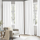 ANRODUO Back Tab Blackout Curtains for Bedroom Living Room, Rod Pocket Pinch Pleated Thermal Insulated Room Darkening Curtains 54 Inches Long 2 Panels, White, 42 x 54 Inch by TinyTreasures Baby Boutique