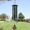 Wind Chimes Outdoor Large Deep Tone,Sympathy Wind Chime Outdoor, Memorial Wind-Chime with 6 Tuned Tubes, Elegant Chime for Garden, Patio, Balcony and Home Decor, Matte Green by CozyNest Decor