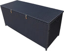 Oakland Living Dark Black Indoor and Outdoor Balcony Patio Deck Porch Pool 113 Gallon Wicker Storage Box Trunk Bin with Metal Frame by GreenHaven Gardens