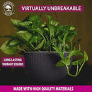 GARDENIX DECOR 11'' Self Watering Hanging planters for Indoor Plants - Flower Pot with Water Level Indicator for Plants, Hanging pots - Self Watering Planter Plant Pot-Coco Coir - Round 1 Pack - Gray by GreenHaven Gardens