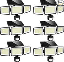 UME Solar Outdoor Lights 302 LED 3000LM, IP65 Waterproof Motion Sensor Outdoor Lights, 3 Heads Solar Security Flood Lights 270 Wide Lighting Angle with 3 Modes for Garden Patio Yard - 6 Pack by GreenHaven Gardens