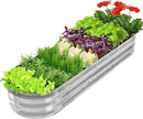 GADI Raised Garden Bed Kit for Vegetables Flower Galvanized Metal Planter Boxs Designed for Easy DIY and Cleaning Not Twist Or Rot (Silver) by GreenHaven Gardens
