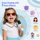 Karaoke Machine, Portable Bluetooth Speaker with 2 Wireless Microphones for Kids, Karaoke Toys Gifts Toys for Girls Boys Family Home Party (Blue) by TinyTreasures Baby Boutique