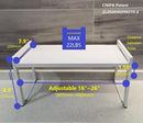 Expandable Cabinet Shelf Organizer 16-26" L Stackable Kitchen Counter Shelf Rack Stand Sink Riser Countertop Storage White (Normal 7.9”D) by CozyNest Decor