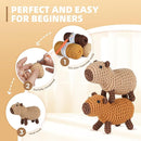 MOREJMTT Crochet Kit for Beginners, Learn to Crochet, Include Easy Knitting Soft Yarn, Step-by-Step Video Tutorial, Hook, Holiday Birthday Gift for Adults and Kids(2 Pack Capybara) by TinyTreasures Baby Boutique