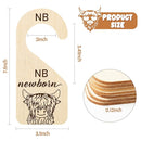 R HORSE 8Pcs Highland Cow Baby Closet Dividers, Double Sided Baby Closet Organizers Nursery Hanger Dividers Wood Size Dividers for Boy Girl Birthday Christmas Gift (0-24 Months) by TinyTreasures Baby Boutique