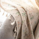 Sutuo Home Boho Curtain Semi-Blackout Crochet Hollow Lace Patchwork with Floral Print Cotton Linen Fabric, Handmade Tassels Rod Pocket Bohemian Window Drapes for Living Bedroom, 59"W x 63"L, 1 Panel by CozyNest Decor