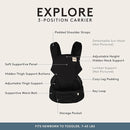 Baby Tula Explore Carriers - Breathable Baby Carrier Newborn to Toddler - Adjustable Toddler Carrier - Multiple Ergonomic Positions Front and Back - Ergonomic Fit for 7-45 lb - Mesh, Urbanista by TinyTreasures Baby Boutique