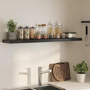 Floating Shelves for Wall, 55"W x 9.3"D x 1.5"H, Long Wooden Wall Mounted Display Shelves with Invisible Brackets for Living Room, Bedroom, Bathroom, Kitchen Decor and Storage, Set of 1, Black by CozyNest Decor