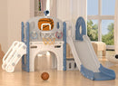 YUFU 9 in 1 Toddler Slide Set, Kids Slide for Toddlers Age 1-3, Toddler Playset with Basketball Hoop and Ball, Outdoor Indoor Playground for Toddlers 1-3 (Blue+Gray) by TinyTreasures Baby Boutique