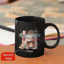 Cute Christmas Design Coffee Mug, Customized Name Black Cup For Christmas, Custom Christmas Themed Ceramic Mug 11oz 15oz, Personalized Christmas Decorative Cup, Gift For Friend Coworker by CozyNest Decor