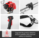 COOCHEER 58cc Gas Weed Eater, 4 in 1 String Trimmer 2-Cycle Gas Powered Brush Cutter Weed Wacker with 18.5’’ Cutting Path, Straight Shaft Weed Trimmer Grass Cutter for Yard, Lawn, Garden Care, Red by GreenHaven Gardens