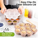 KeaBabies Silicone Food Freezer Trays with Lid, 2oz x 10 Pods Baby Food Storage Containers, Easy Puree Meal Prep, Breast Milk Silicone Freezer Molds, Dishwasher,Microwave Safe,BPA-Free Tray(Dusk) by TinyTreasures Baby Boutique