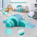 Lischwert Foam Climbing Blocks, Soft Climbing Toys for Toddlers, 5 Pieces Crawl and Climb Foam Playset with Foldable Block and Tunnel, Indoor Climber Activity Play Set for Kids Age 1+ by TinyTreasures Baby Boutique