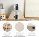 Marble Bookends for Heavy Books, Decorative Book Ends for Shelves, Durable and Heavy-Duty Stone Bookends for Hardback Book & CDS, Unique Book Stopper & Holder, New Jura Beige-Vein, Set of 2 by CozyNest Decor