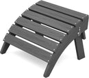KINGYES Folding Adirondack Ottoman for Adirondack Chair, Grey by GreenHaven Gardens
