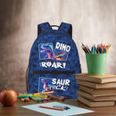 Dinosaur Backpack for Kids Boys Girls, ROAR! DINO SAUR ATTACK! Cartoon Dinosaur Pattern School Bag, Lightweight Ergonomic Durable Bookbag for Age 5-12, Ideal for School Outdoor Travel Daypack by TinyTreasures Baby Boutique
