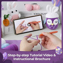yhwsymgmho Crochet Kit for Beginners:2pcs Animals Crochet Starter Kits with Step-by-Step Video Tutorials,Easy Knitting Set for Adults Kids,DIY Crocheting Doll Gift(Bunny and owl) by TinyTreasures Baby Boutique