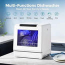 EUHOMY Portable Dishwasher Countertop Dishwashers, 8 Programs Mini Dishwasher, 5L Built-in Water Tank and Inlet hose, Self Clean, Baby Care, Air Dry Function, for Apartments & RVs, No Hookup Needed by CozyNest Decor