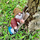 Garden Gnome Statue, Funny Climbing Ladder Gnomes Figurine Resin Sculpture Outdoor Decor for Patio Yard Lawn Porch Ornaments Gift by GreenHaven Gardens