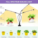 3head Plant Lights, 2Pack Grow Lights for Seed Starting, Full Spectrum Growing Lamps with Clip for Indoor Plants, Auto ON & Off Timer 3/9/12H, 3 Switch Modes, 10-Level Dimmable Brightness by GreenHaven Gardens