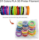 31 Colors 3D Pen Filament Refills Works with SCRIB3D PIKA3D MYNT3D 3D Pen, 16 Feet Per Color 1.75mm PLA 3D Printing Filament Refills, NOT FIT 3Doodler Start Pen by TinyTreasures Baby Boutique