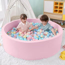 47.2"x 13.8" Foam Ball Pit, Large Ball Pits for Toddlers, Soft Round Playpen Ball Pool for Kids, Ideal Gift for Child Indoor and Outdoor Game, Pink(Balls not Included) by TinyTreasures Baby Boutique