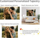 Custom Tapestry For Wall Bedroom Custom Backdrop Personalized Image Text Photo Customized Funny Tapestry Banners And Signs Multiple Pictures Horizontal Tapestrys by CozyNest Decor