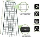 Heavy Duty 50"x17" Adjustable A-Frame Trellis for Climbing Plants – Rust-Proof Metal Garden Trellis with Dense Grid Design, Perfect for Raised Beds, Tomatoes, Cucumbers & Outdoor Vines (Green, 2 Pcs) by GreenHaven Gardens