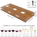 4 Pcs Wine Glass Holder Under Cabinet,Plastic Stemware Rack Punch-free Hanger Under Counter for Bar,Kitchen and Restaurant(Brown) by CozyNest Decor