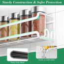 LUCYCAZ 8 Pack Wall Mounted Spice Rack with 16 Hooks, Spice Organizer Shelf for Stove Cabinet Pantry Door,Screw or Adhesive Spice Shelf Hanging Wall Spice Rack in Kitchen and RV (White, 8 PACK) by CozyNest Decor